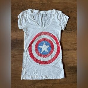 Marvel Captain America fitted V neck t shirt